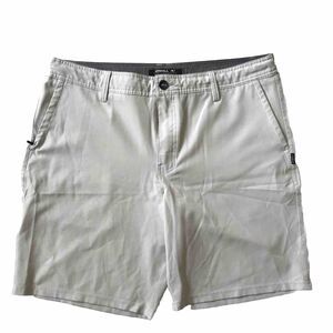 O'Neill Hybrid Hyperfreak Fast Dry Shorts Men SZ 38 Zipper Pockets Stretch Gray